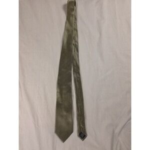 Peacock Tie Mens One Size Gold Herringbone 100% Silk Woven Classic Necktie